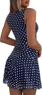 Womens Y2K Boat Neck Mini Dress Sleeveless Mesh Ruched Party Dresses